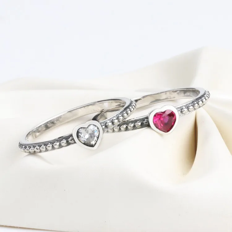 Originalus 925 кольцо Sidabro Visos Žiedas Silver Sparkle Su Crystal Širdies Visos Žiedas Moterims Vestuves Dovanų bižuterijos 1