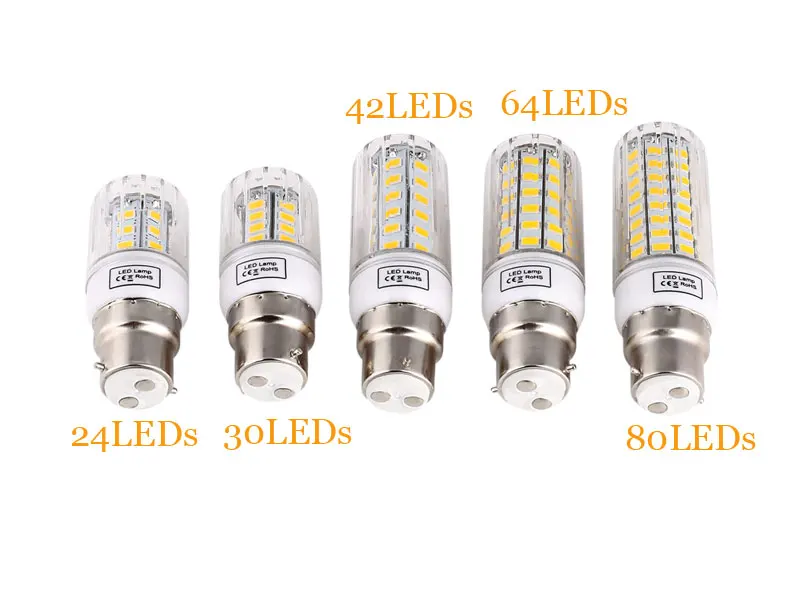B22, LED Kukurūzų Lemputės SMD 5730 Lemputes 7W 12W 15W 20W 25W Led Lempos Bombillas Šviesos Lampada Apšvietimo Pakeisti Halogeninės Energijos Taupymo 5