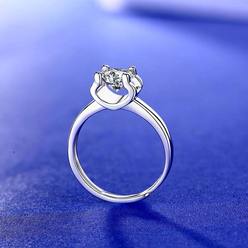 Jellystory prabanga 925 sterlingas sidabro papuošalai žavesio žiedas su moissanite moterų, vyrų vestuvių pažadas šalies dovanų didmeninės žiedas 1