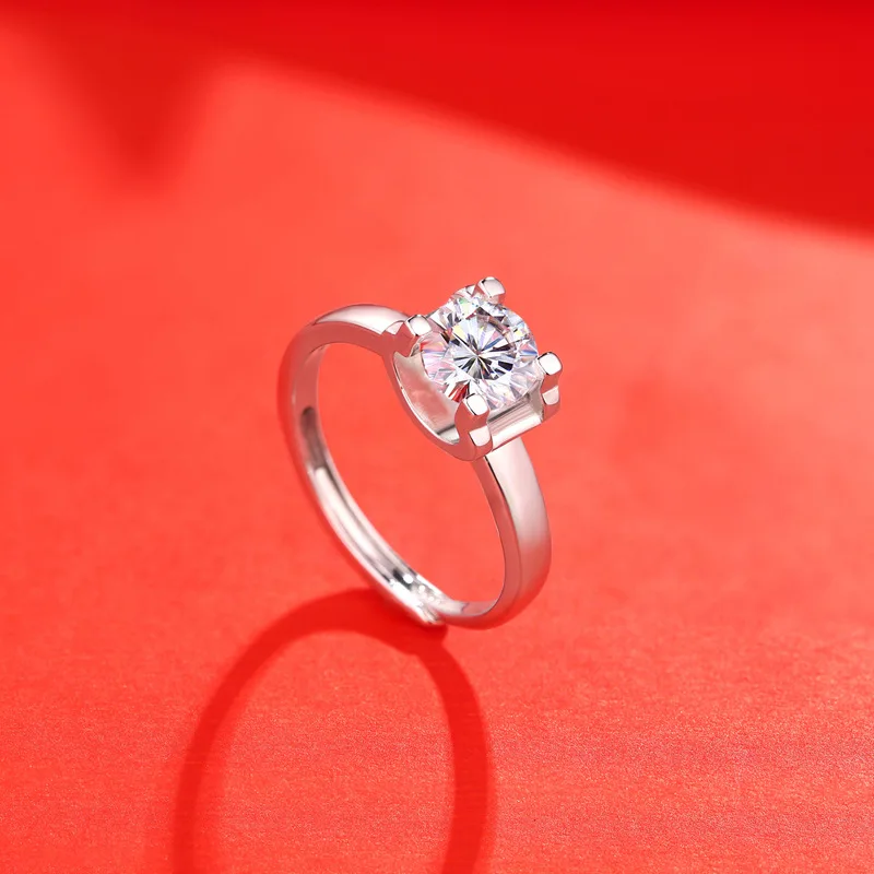 Jellystory prabanga 925 sterlingas sidabro papuošalai žavesio žiedas su moissanite moterų, vyrų vestuvių pažadas šalies dovanų didmeninės žiedas 3