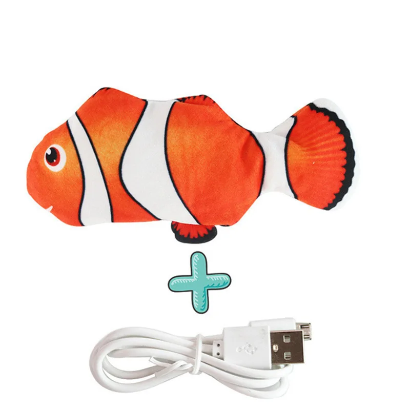 Elektros Žuvų Katė Žaislas Bus Plaka, Modeliavimo Žuvų Pliušinis Žaislas Augintiniui 5