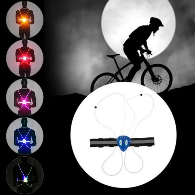 Naktį Lauko Sporto LED Vest - 360 Atspindinti Didelio Matomumo Flash Saugos Liemenė Atspindinti Lauko Vairuotojo Liemenė Su LED Šviesa 3