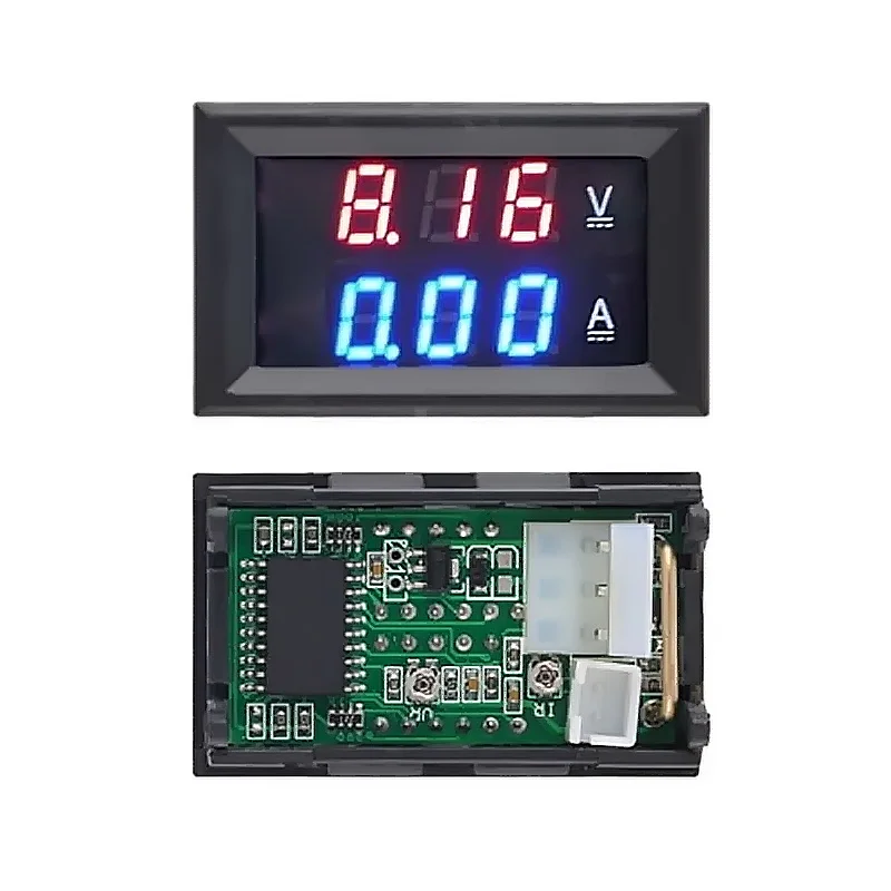 Mini Digital Voltmeter Ammeter DC 100V 10A Skydelis Amp Voltų Įtampa Srovės Matuoklis Testeris Detektorius 0.28