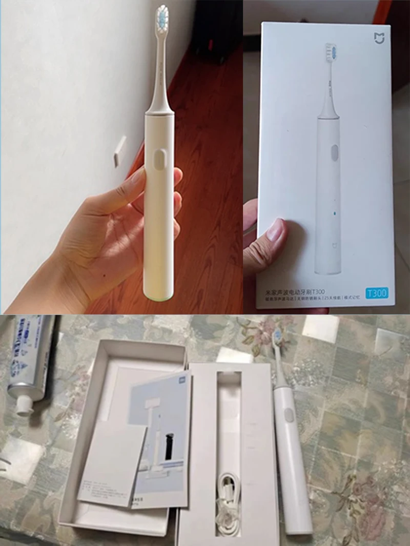 Originalus Xiaomi Mijia T300 Sonic Elektros dantų šepetėlį Mi Smart Elektros dantų šepetėlį 25 dieną, Aukšto Dažnio Vibracijos Magnetinis Variklis 1