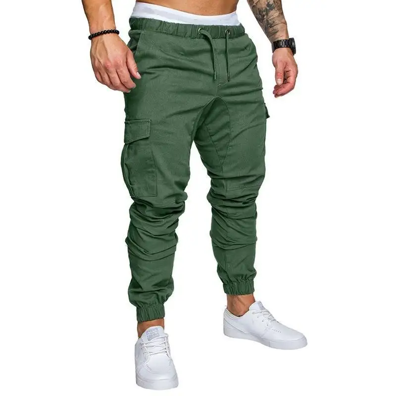 2021 Naujas Vyrų Kelnės Hip-Hop Haremas Poilsiu Kelnės Vyriškos Kelnės Poilsiu Kietosios Multi-Pocket Pants Sweatpants JAV, DYDIS M-3XL 4