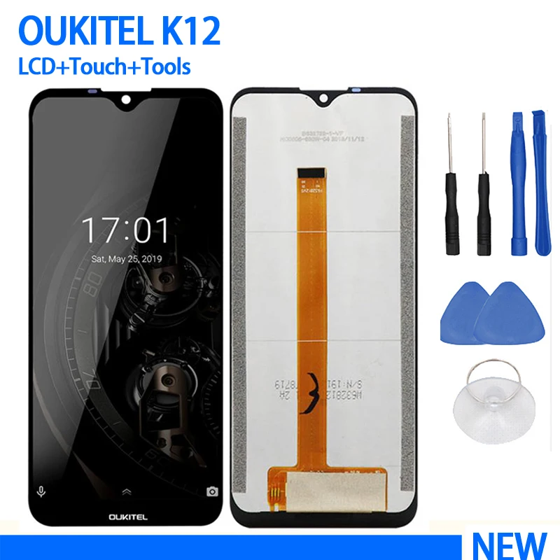 Naujas Originalus Oukitel K12 LCD Ekranas+Touch Ekranas skaitmeninis keitiklis Patikrintas LCD Ekrano Stiklo plokštė, Skirta k12 skaitmeninis keitiklis Asamblėjos+įrankio 0
