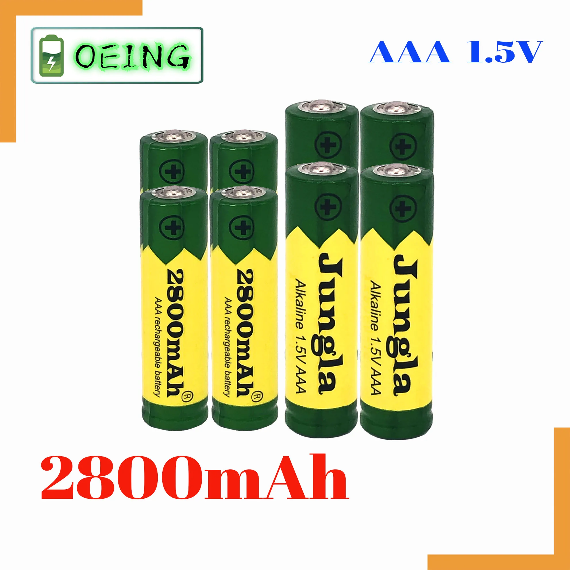 2021 NAUJAS baterijos AAA 2800mah 1,5 V AAA tipo įkraunamos baterijos nuotolinio valdymo žaislas baterija baterija apšvietimo 4