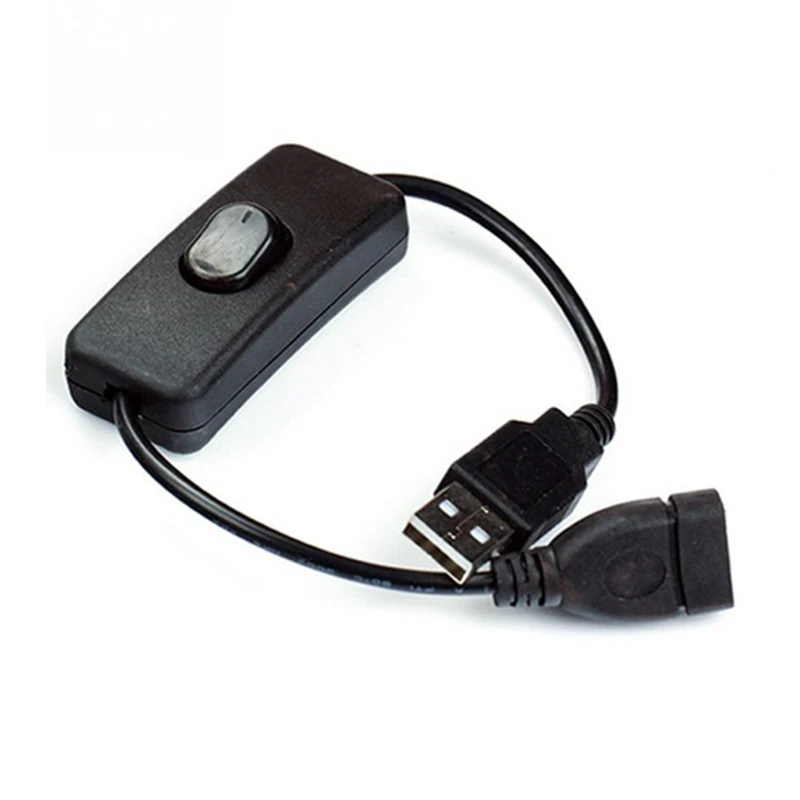 USB Kabelis Vyrų ir Moterų įjungimas IŠJUNGIMAS Kabelinės 28cm Perjungti LED Lempos Maitinimo Linijos, USB prailginimo Pleistras Smegenų Kietojo Disko Tinklo Naujos 1