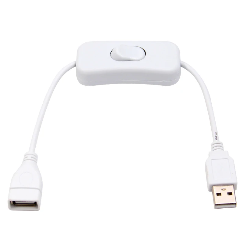 USB Kabelis Vyrų ir Moterų įjungimas IŠJUNGIMAS Kabelinės 28cm Perjungti LED Lempos Maitinimo Linijos, USB prailginimo Pleistras Smegenų Kietojo Disko Tinklo Naujos 2