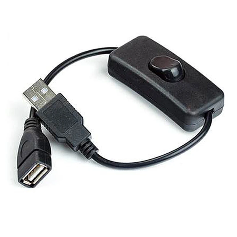 USB Kabelis Vyrų ir Moterų įjungimas IŠJUNGIMAS Kabelinės 28cm Perjungti LED Lempos Maitinimo Linijos, USB prailginimo Pleistras Smegenų Kietojo Disko Tinklo Naujos 4