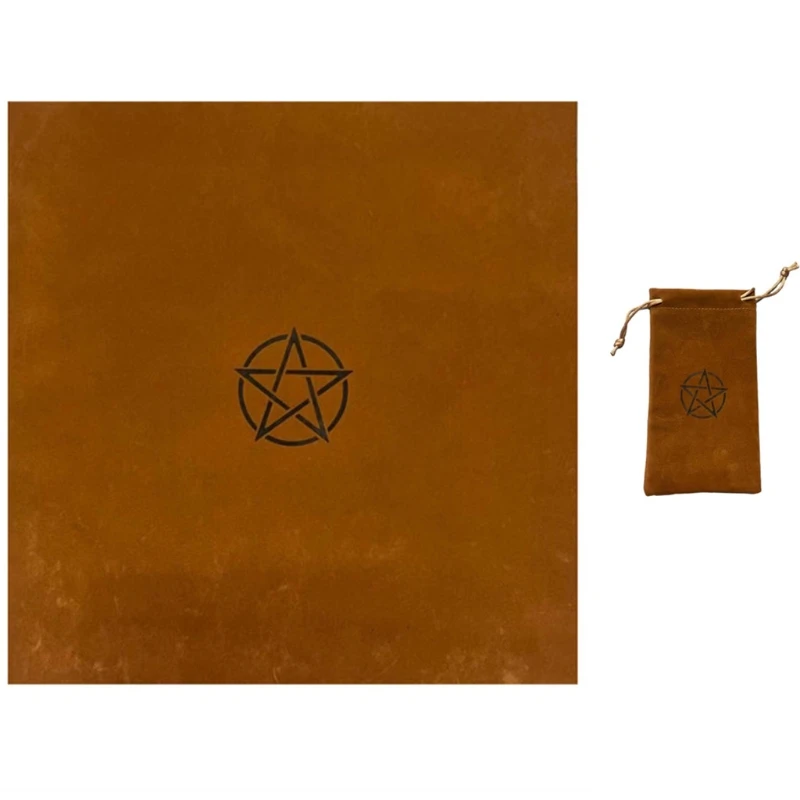 Pentagrams Tarots Staltiesė su Aksomo Maišelis Altoriaus Medžiaga Pentacles Tarots Kilimėlis 124F 4