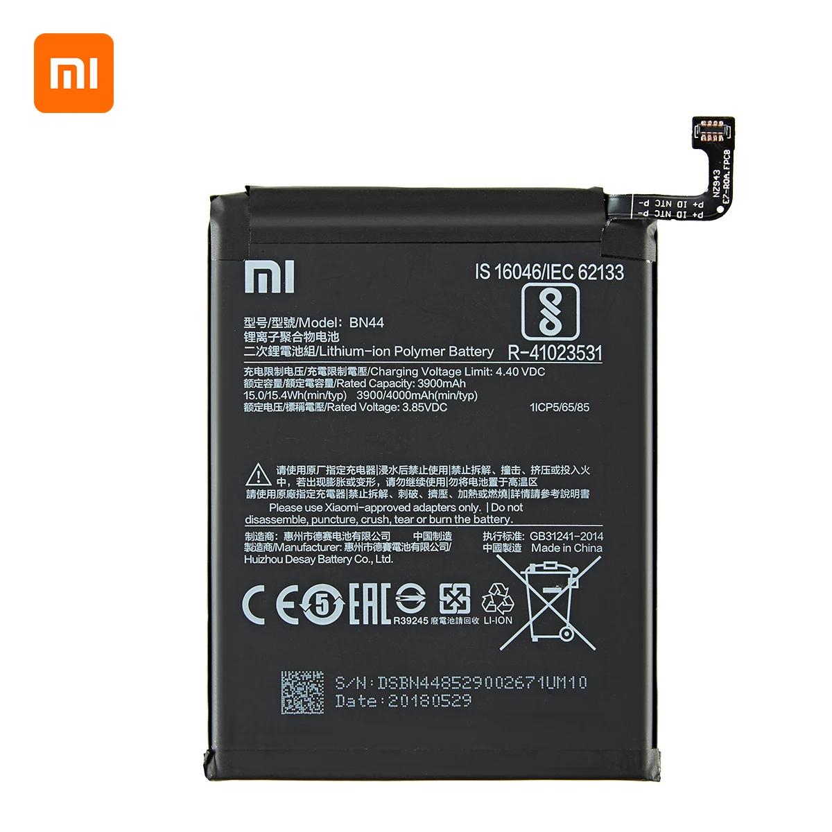 Xiao mi Originalus BN44 4000mAh Bateriją Xiaomi Hongmi Redmi 5 Plius BN44 Aukštos Kokybės Telefoną Pakeisti Baterijas +Įrankiai 1