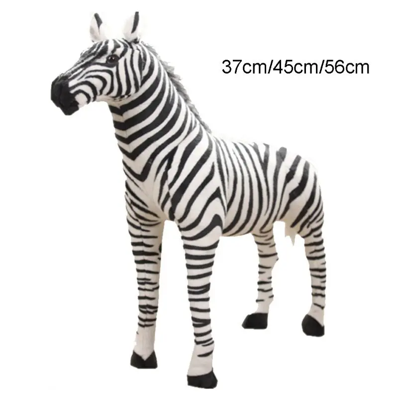 37cm 45cm 56cm Minkšti Kimštiniai Pliušinis Gyvūnų Arklių Pagalvę Realus Zebra Žaislas Gimtadienio Dovana Sofos Pagalvėlių, Suaugusiems, Vaikams, Didmeninė 2