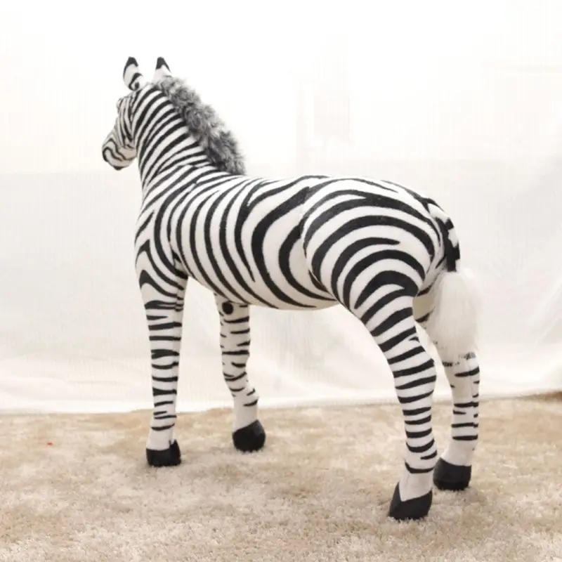 37cm 45cm 56cm Minkšti Kimštiniai Pliušinis Gyvūnų Arklių Pagalvę Realus Zebra Žaislas Gimtadienio Dovana Sofos Pagalvėlių, Suaugusiems, Vaikams, Didmeninė 4