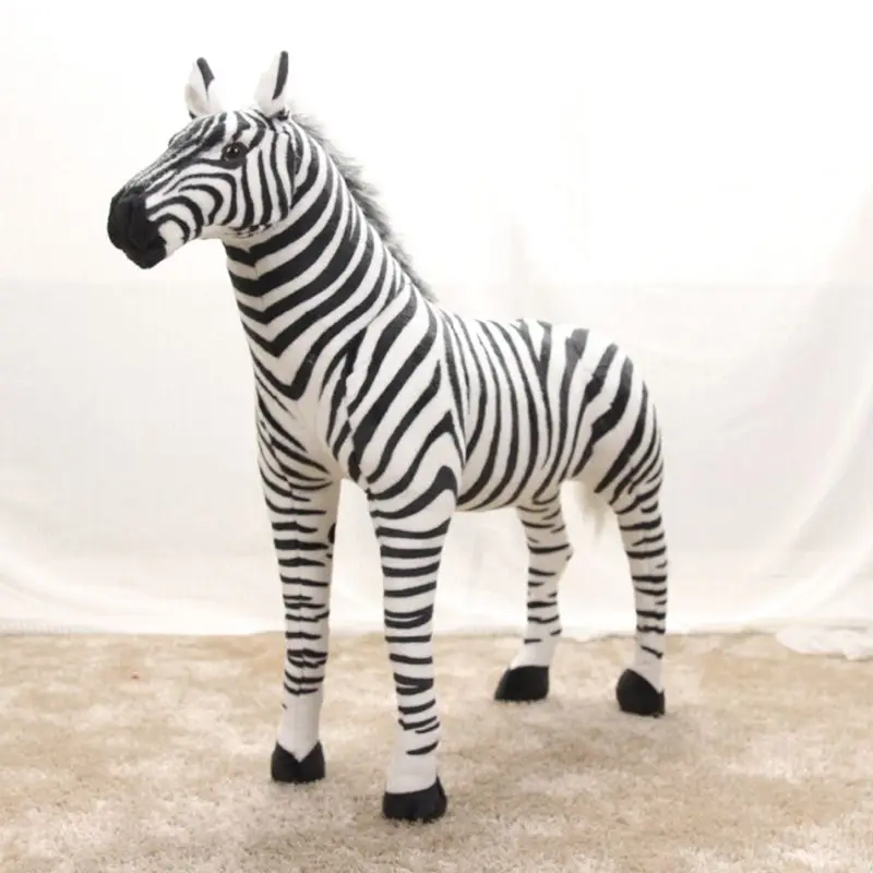 37cm 45cm 56cm Minkšti Kimštiniai Pliušinis Gyvūnų Arklių Pagalvę Realus Zebra Žaislas Gimtadienio Dovana Sofos Pagalvėlių, Suaugusiems, Vaikams, Didmeninė 5