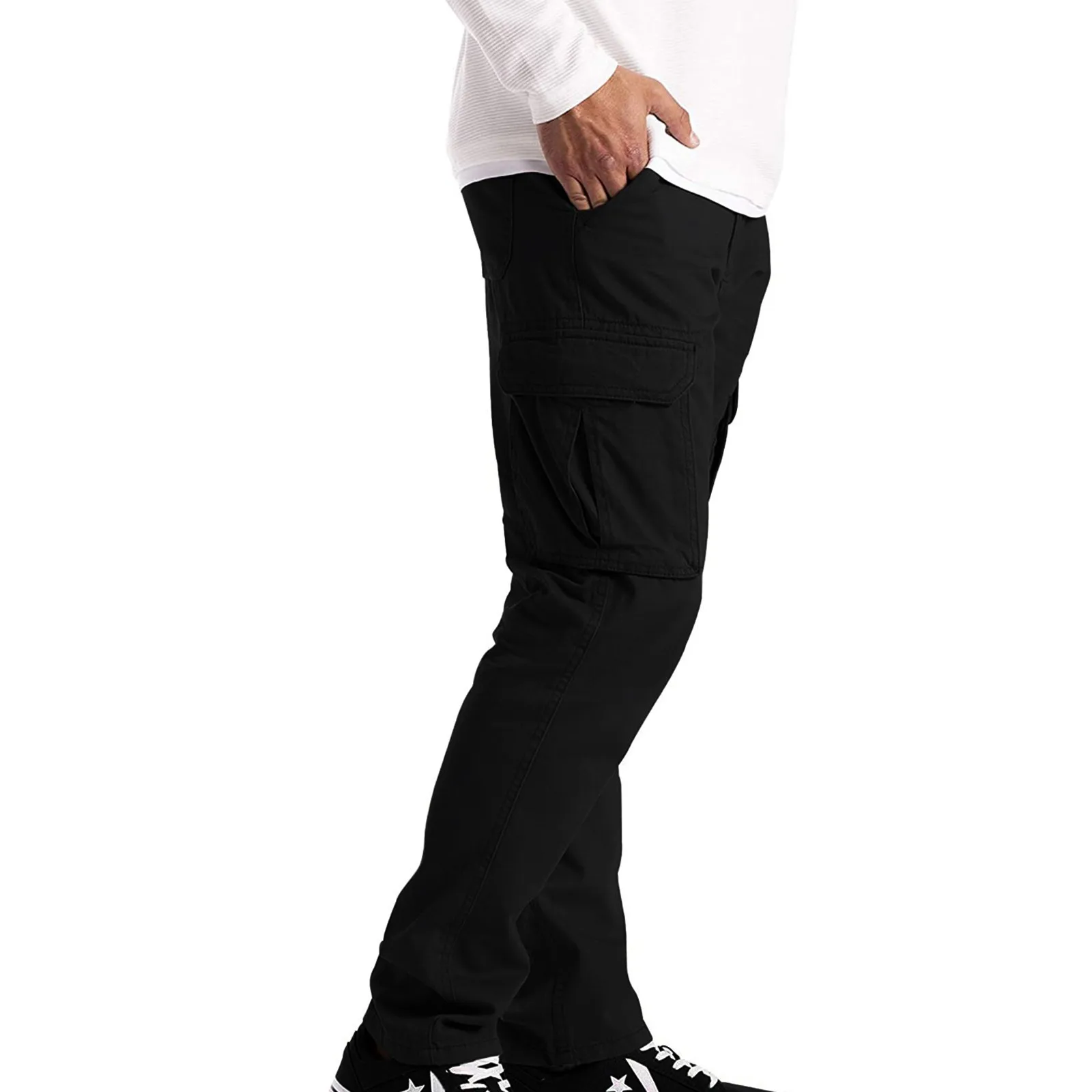 Vyriškos Kelnės Solid Color Multi Pocket Krovinių Kelnės 2021 M. Vasaros Atsitiktinis Vyras Hip-Hop Jogger Kelnės Mados Streetwear Dugnas 2