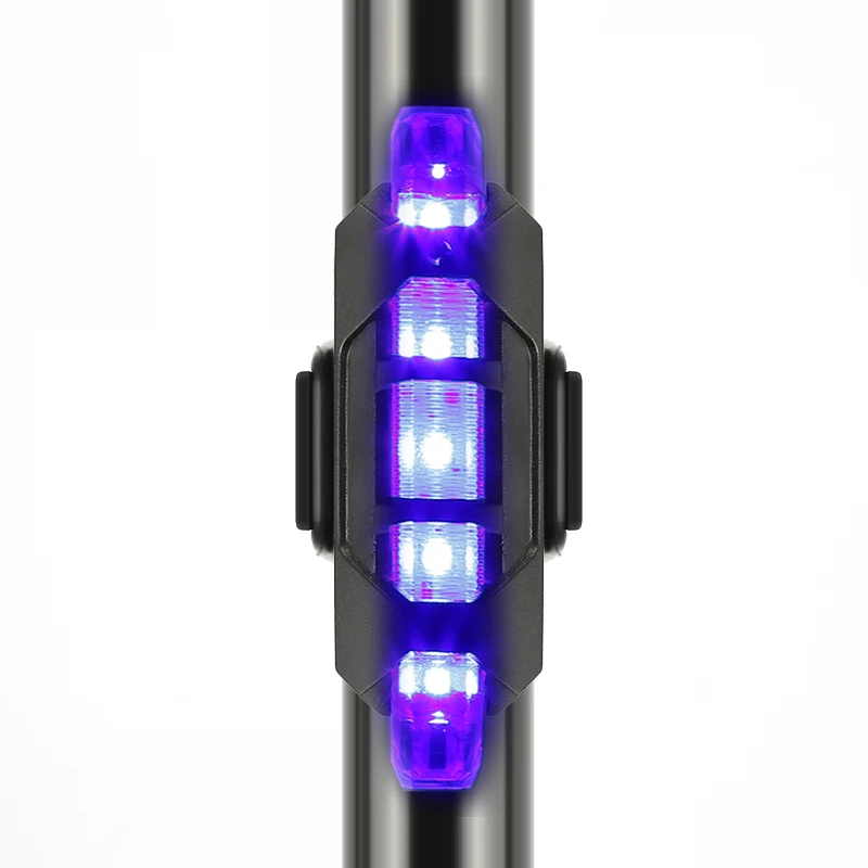 USB Įkrauti Saugos Įkrovimo Įspėjamoji Lemputė Lauko Dviračių Vandeniui 5 LED MTB Kalnų Dviratis Dviračio Galinio Uodegos Šviesos Lempos 0
