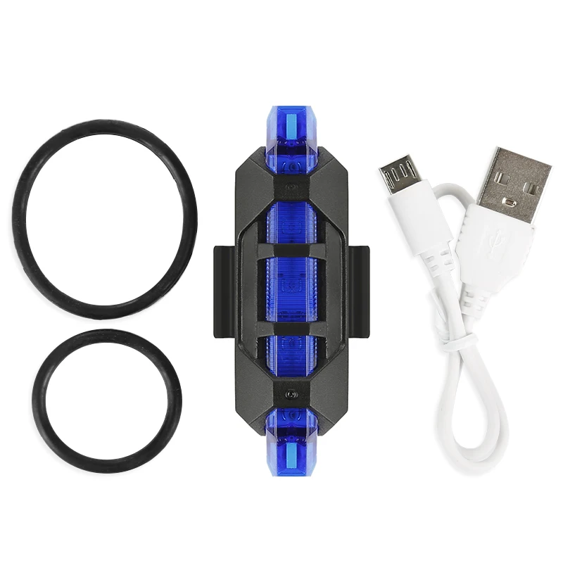 USB Įkrauti Saugos Įkrovimo Įspėjamoji Lemputė Lauko Dviračių Vandeniui 5 LED MTB Kalnų Dviratis Dviračio Galinio Uodegos Šviesos Lempos 3
