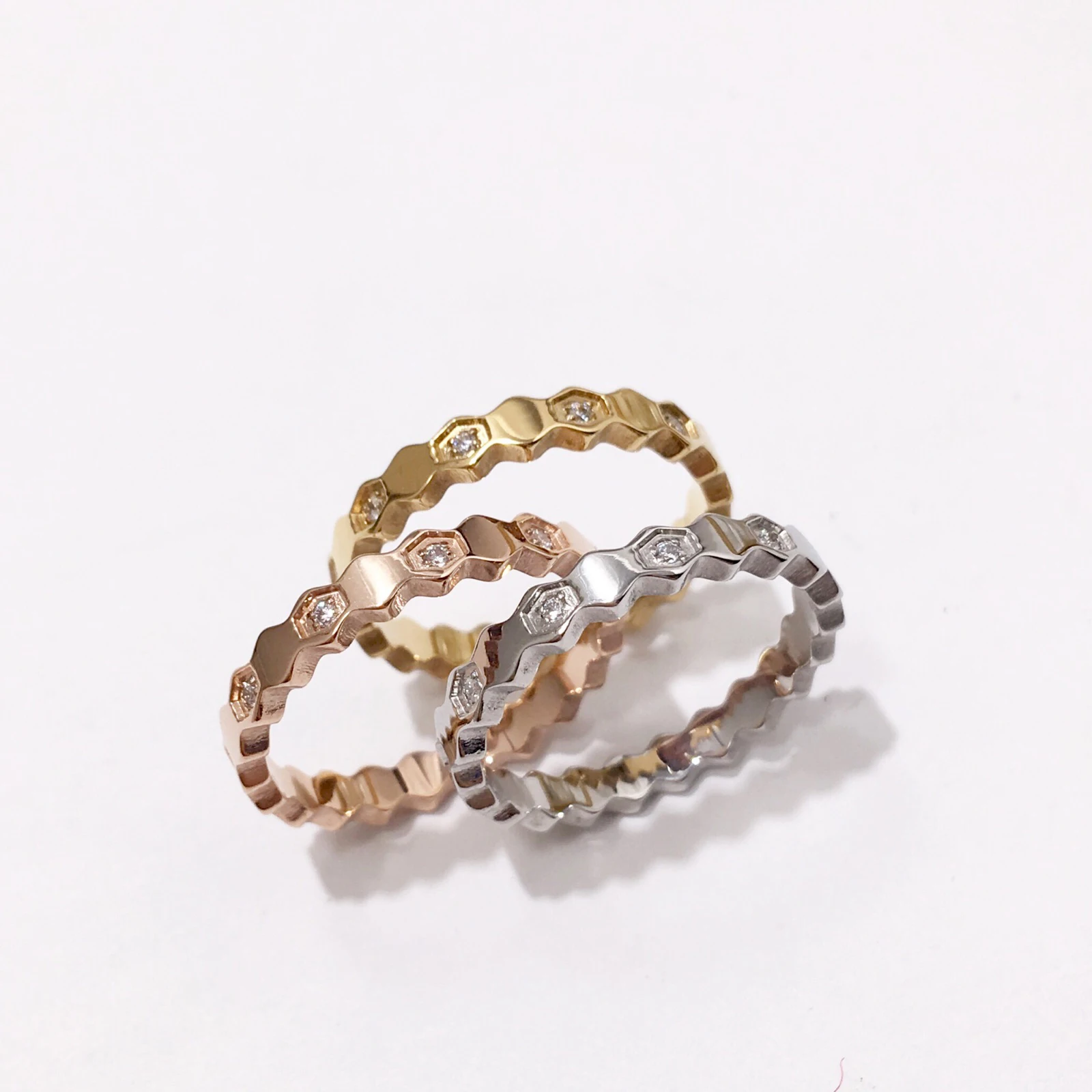 2019 Nauja siunta 925 sterlingas sidabro Korio inkrustacijos akmens moterų žiedas nustatyti ratą rose aukso žiedas deimantas žiedai moterims 1