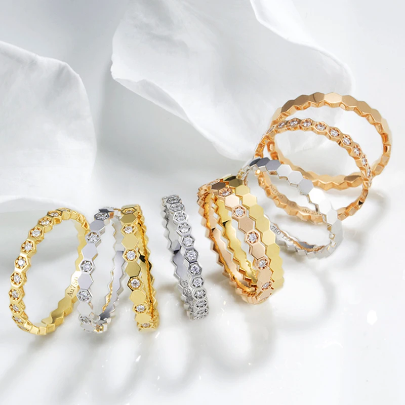 2019 Nauja siunta 925 sterlingas sidabro Korio inkrustacijos akmens moterų žiedas nustatyti ratą rose aukso žiedas deimantas žiedai moterims 2