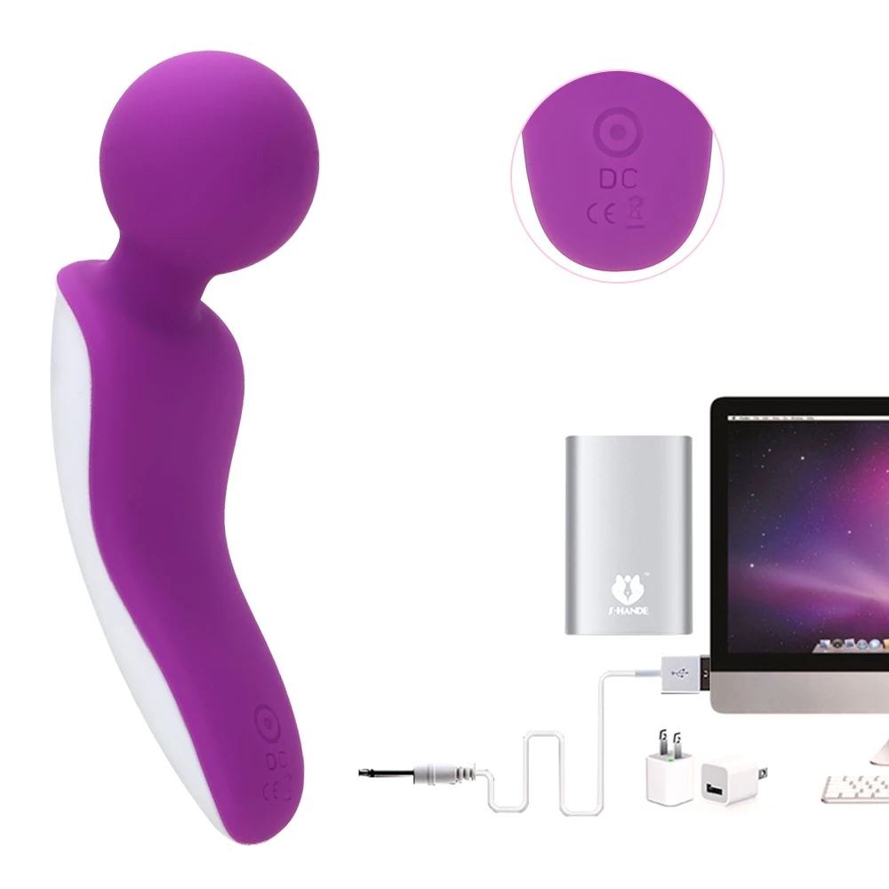 IKOKY Mini Vibratorius Silikono Klitorį Stimuliuoja Magija AV Lazdelė Sekso Žaislai Moterų Masturbacija 9 Greičio Vibracija Massager Stick 1