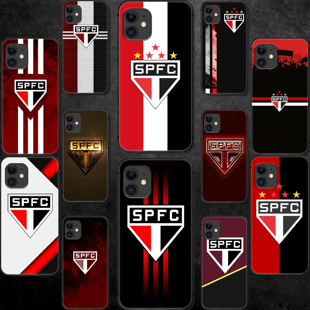 Sao Paulo FC Telefono dėklas, Skirtas Iphone 5 5S SE 2020 6 6S 7 8 Plius 11 12 X Mini XS XR Pro Max black Bamperis 3D Hoesjes Gana Dangtis 1