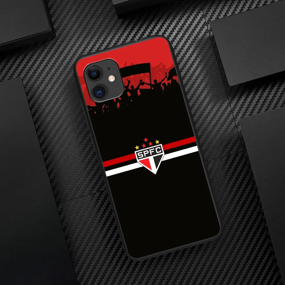 Sao Paulo FC Telefono dėklas, Skirtas Iphone 5 5S SE 2020 6 6S 7 8 Plius 11 12 X Mini XS XR Pro Max black Bamperis 3D Hoesjes Gana Dangtis 3
