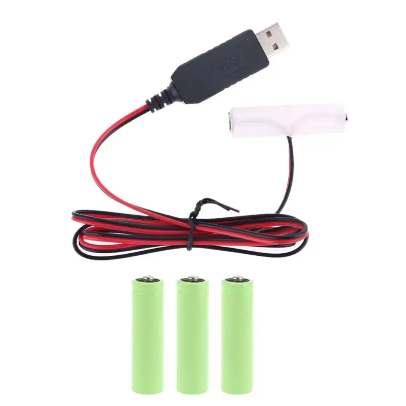 LR6 AA Baterijos Eliminator USB Maitinimo Kabelis Pakeisti 1-4pcs 1,5 V AA Baterijos 5