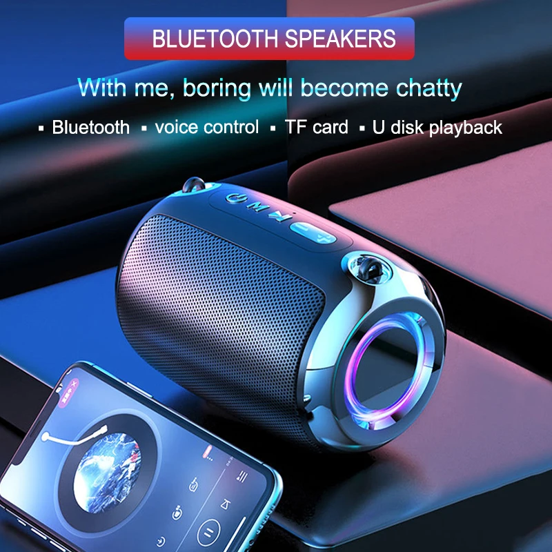 Portable Bluetooth Speaker TWS Belaidžio Bosinė Kolonėlė Vandeniui Lauko Garsiakalbio Paramos AUX TF USB žemų dažnių garsiakalbis Stereo Garsiakalbis 3