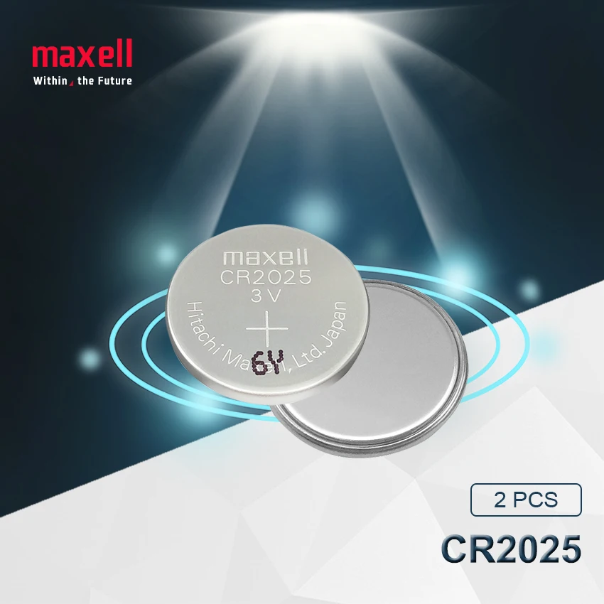 2vnt maxell Originalus cr2025 Mygtuką Cell Baterijos cr 2025 3V Ličio Monetos Baterija Žiūrėti Skaičiuoklė Svoris Masto 0