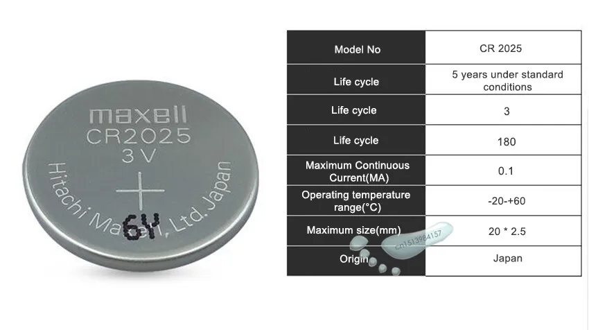 2vnt maxell Originalus cr2025 Mygtuką Cell Baterijos cr 2025 3V Ličio Monetos Baterija Žiūrėti Skaičiuoklė Svoris Masto 2