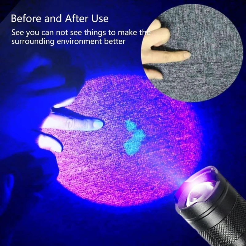 Nešiojamų UV LED Žibintuvėlis UV Žibintuvėlis 395nm ultravioletinės Šviesos Lempos UV Žibintuvėlis Už Žymeklio Tikrintuvas Augintinio Šlapimo Nustatymo 2