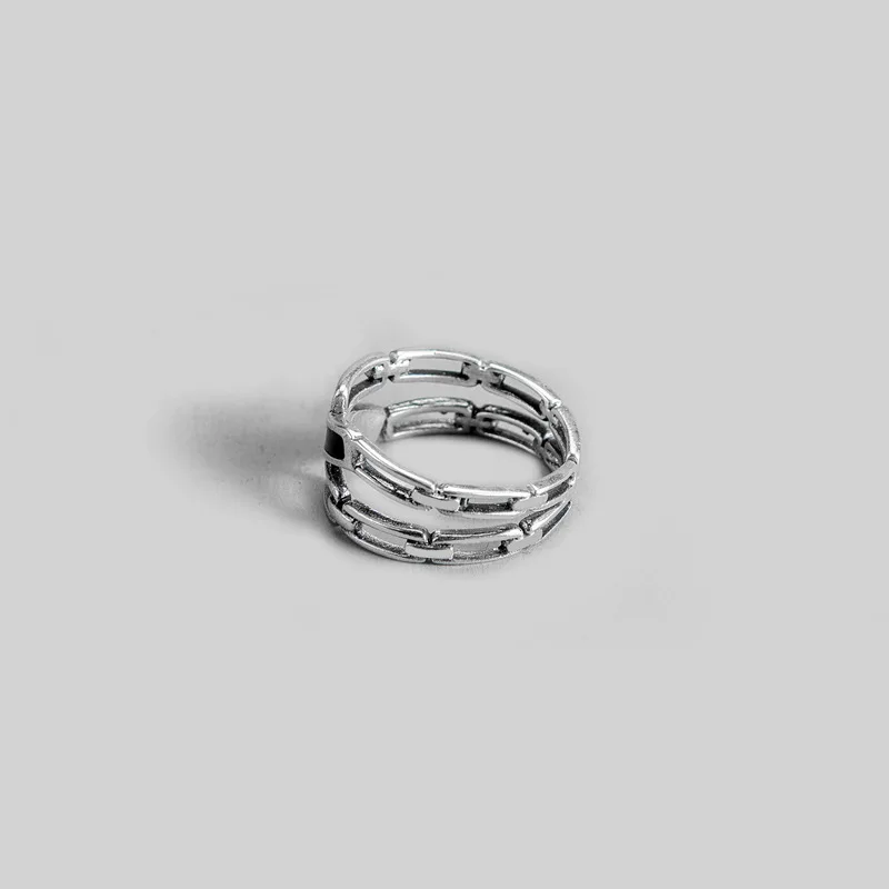925 Sterlingas Sidabro Žiedai Moterims Juodas Cirkonis Senovinių Vestuvių Madinga Papuošalai Didelio Aukščio Antikvariniai Žiedai Anillos 2