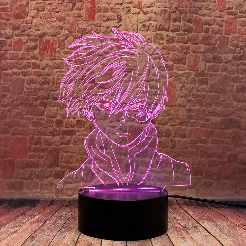 Mano Herojus akademinės bendruomenės Anime duomenys 3D led Stalas naktinė lempa Regėjimo Iliuzija Lempos Shoto Modelis Žaislai 1