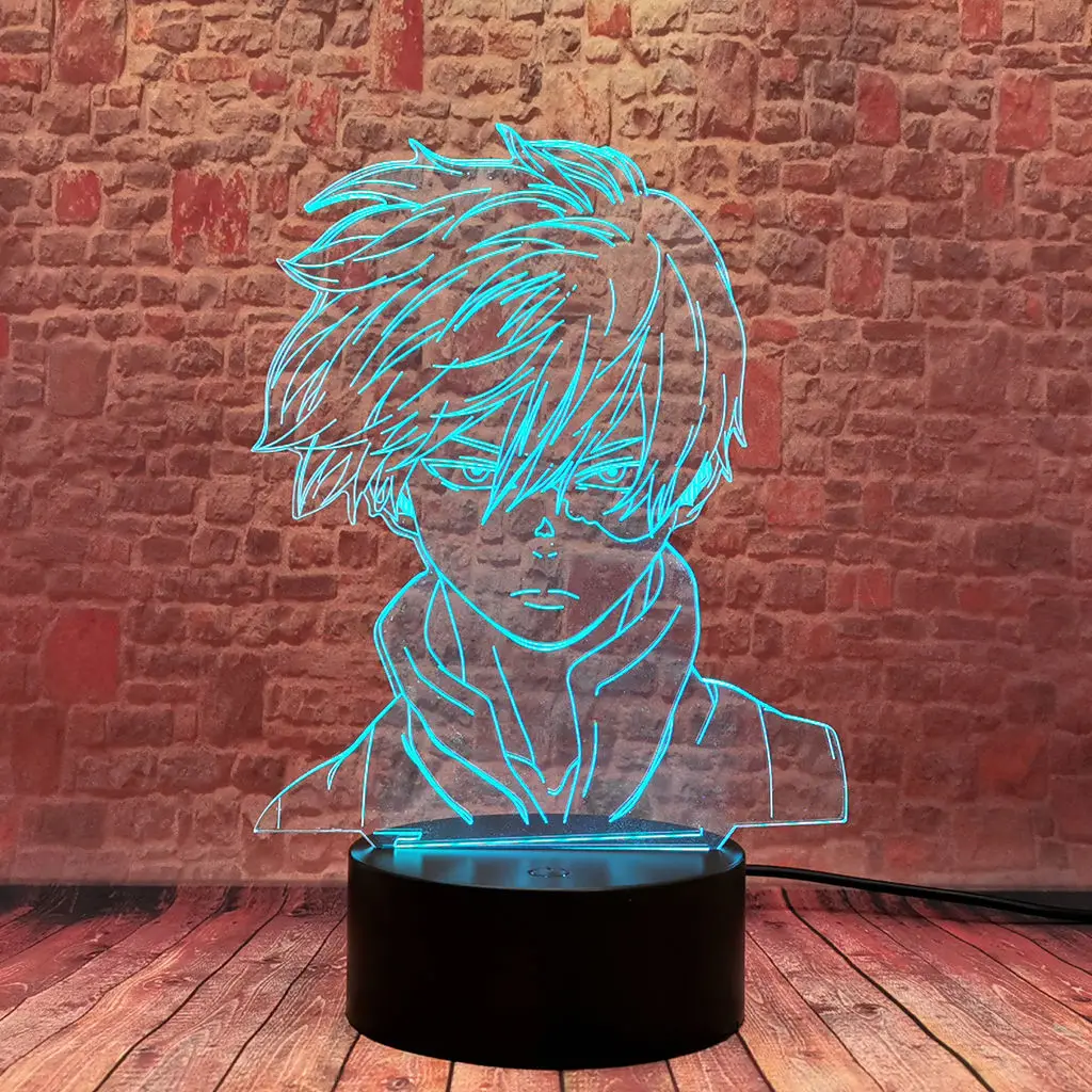 Mano Herojus akademinės bendruomenės Anime duomenys 3D led Stalas naktinė lempa Regėjimo Iliuzija Lempos Shoto Modelis Žaislai 3