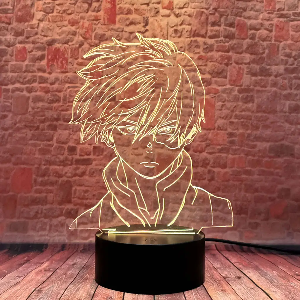 Mano Herojus akademinės bendruomenės Anime duomenys 3D led Stalas naktinė lempa Regėjimo Iliuzija Lempos Shoto Modelis Žaislai 4