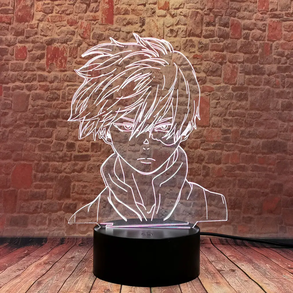 Mano Herojus akademinės bendruomenės Anime duomenys 3D led Stalas naktinė lempa Regėjimo Iliuzija Lempos Shoto Modelis Žaislai 5