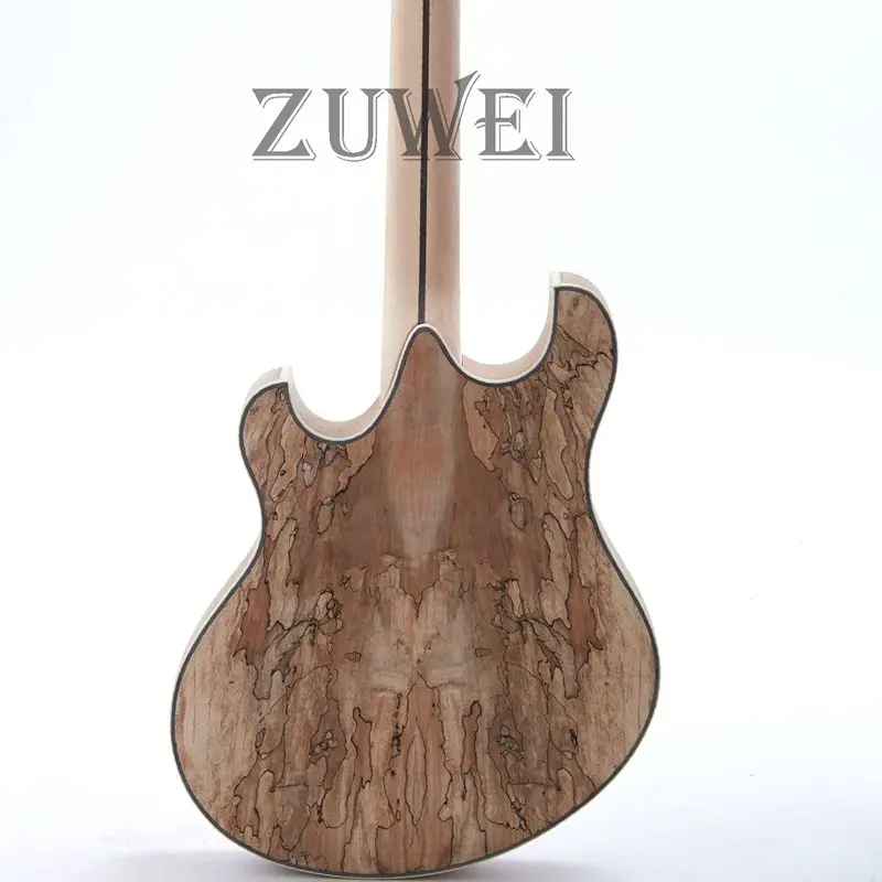Aukščiausios Kokybės, C-Languedoc Tuščiaviduriai įstaiga Elektrinės Gitaros Komplektai Spilted Maple Top&Back Gerą Darbą Kaklo 5 gabalas Medienos 2