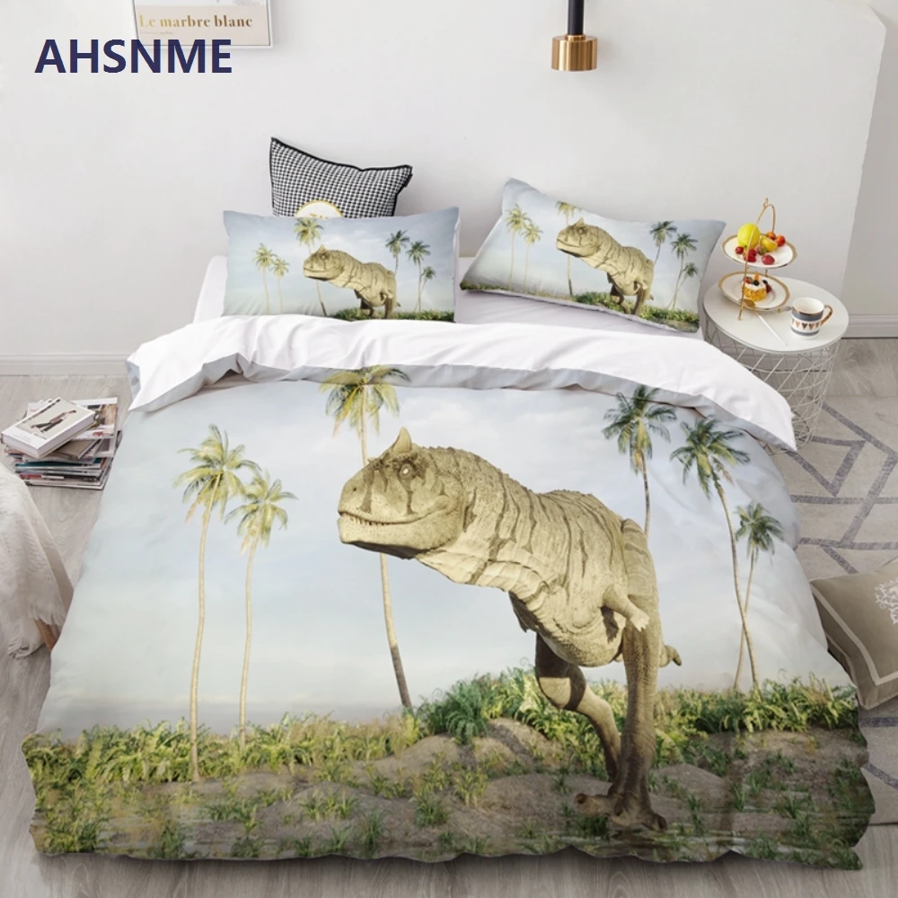 AHSNME 3D Dinozaurai Patalynės Komplektas Juros periodo Tyrannosaurus Rex Animacinį Vaikų Kambarys Antklodė Padengti Užvalkalas Nustatyti Pritaikoma dydis 5