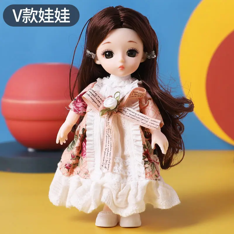 17cm super cute lėlės mergaitė princesė ubierz žaislas bjd doll gimtadienio dovana 0