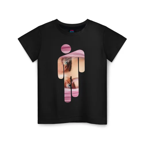 Vaikiški marškinėliai medvilnės Billie Eilish stilius 2