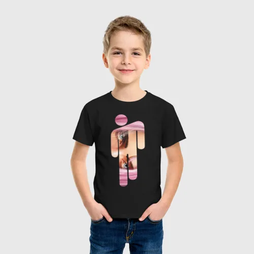 Vaikiški marškinėliai medvilnės Billie Eilish stilius 3