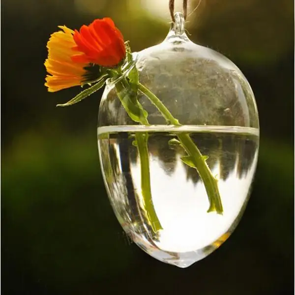 Aišku, Kiaušinių Formos Stiklo Kabo Vaza, Butelis Puodą Gėlių Namuose Vestuvių Dekoras 2