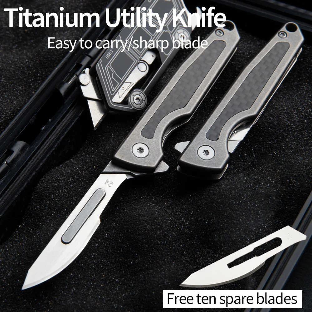 Titano lydinio lankstymo taktinis peilis nešiojamų EDC su praktinio išgyvenimo medžioklės ir gelbėjimo įrankis peilis 0