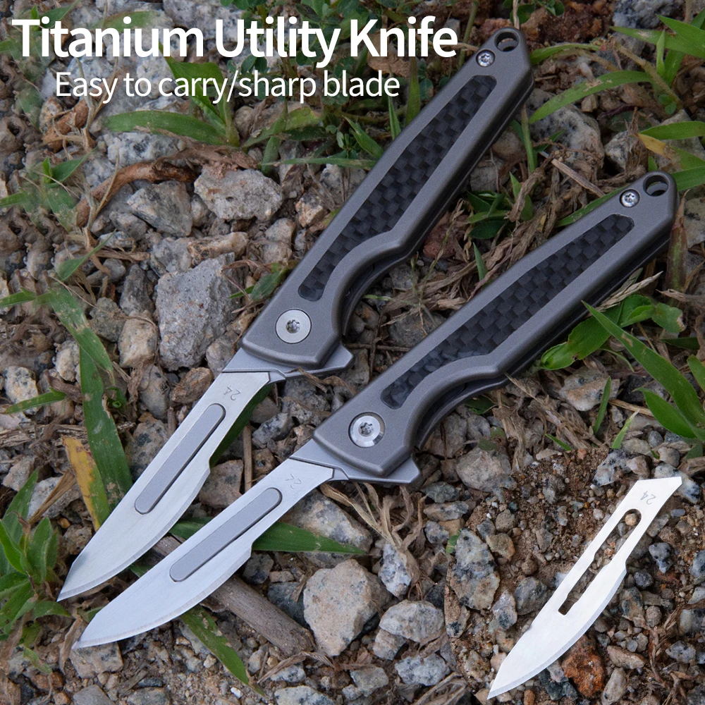 Titano lydinio lankstymo taktinis peilis nešiojamų EDC su praktinio išgyvenimo medžioklės ir gelbėjimo įrankis peilis 1