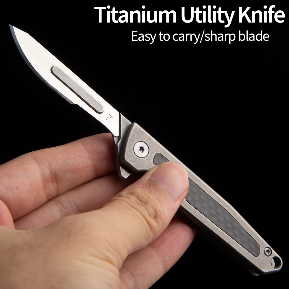 Titano lydinio lankstymo taktinis peilis nešiojamų EDC su praktinio išgyvenimo medžioklės ir gelbėjimo įrankis peilis 5