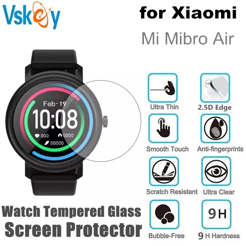 VSKEY 10VNT Grūdintas Stiklas Xiaomi Mibro Oro Smart Riešo Žiūrėti Ekraną Apsaugoti Skersmuo 35mm Apsauginės Plėvelės 3