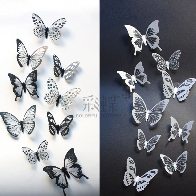 18pcs/daug 3d Crystal Butterfly Siena Lipdukas Gražių Drugelių Art Lipdukai Namų Dekoro Lipdukai, Vestuvių Dekoravimas Ant Sienos 0