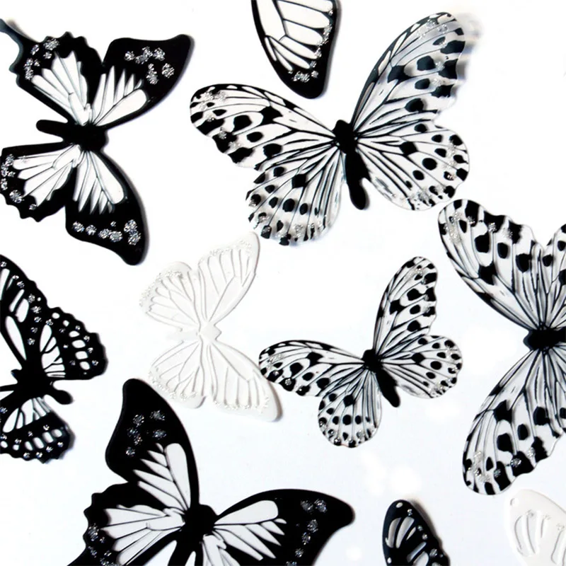 18pcs/daug 3d Crystal Butterfly Siena Lipdukas Gražių Drugelių Art Lipdukai Namų Dekoro Lipdukai, Vestuvių Dekoravimas Ant Sienos 1
