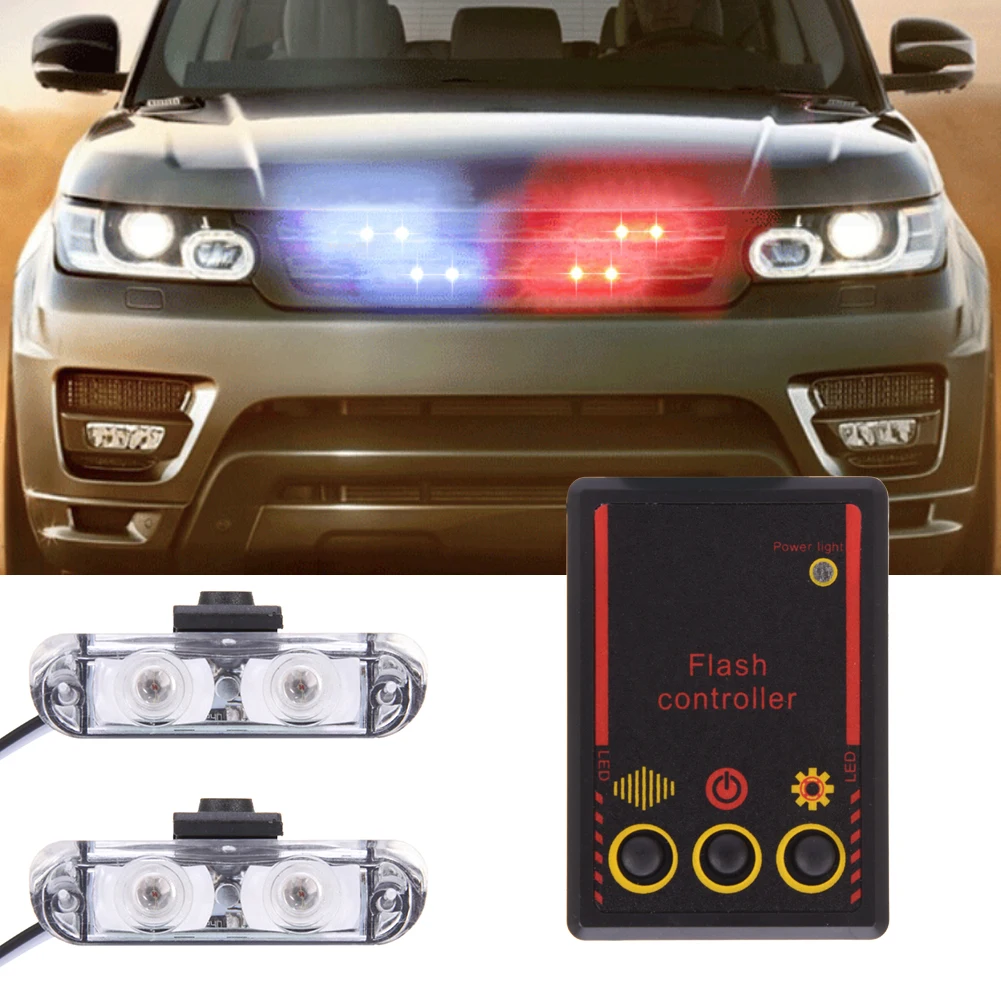 1--2 Apakinti Multi-mode LED Automobilių Blykstės Šviesos Pleištas Lempos, LED Lemputės Flash Drive-by-wire Policijos Šviesos Auto Automobilis Priedai 0